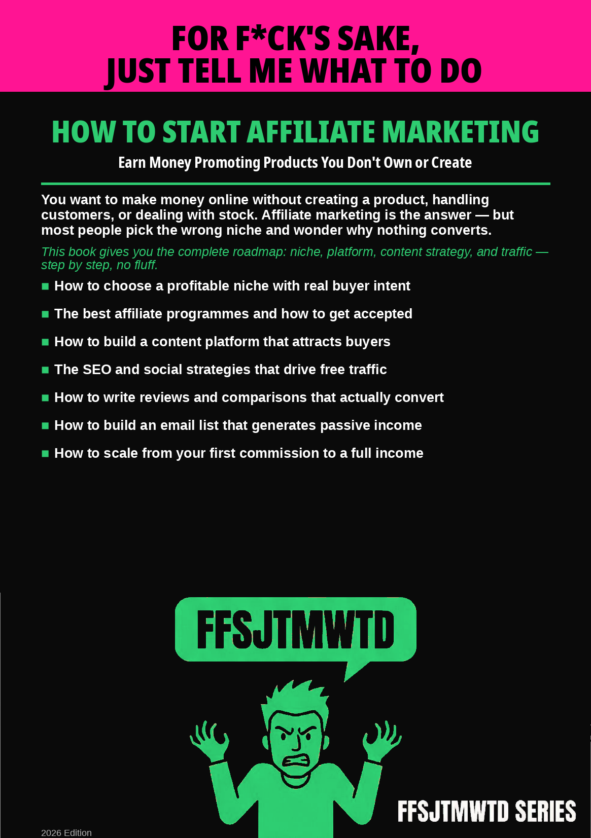 How to Start Affiliate Marketing — Back Cover