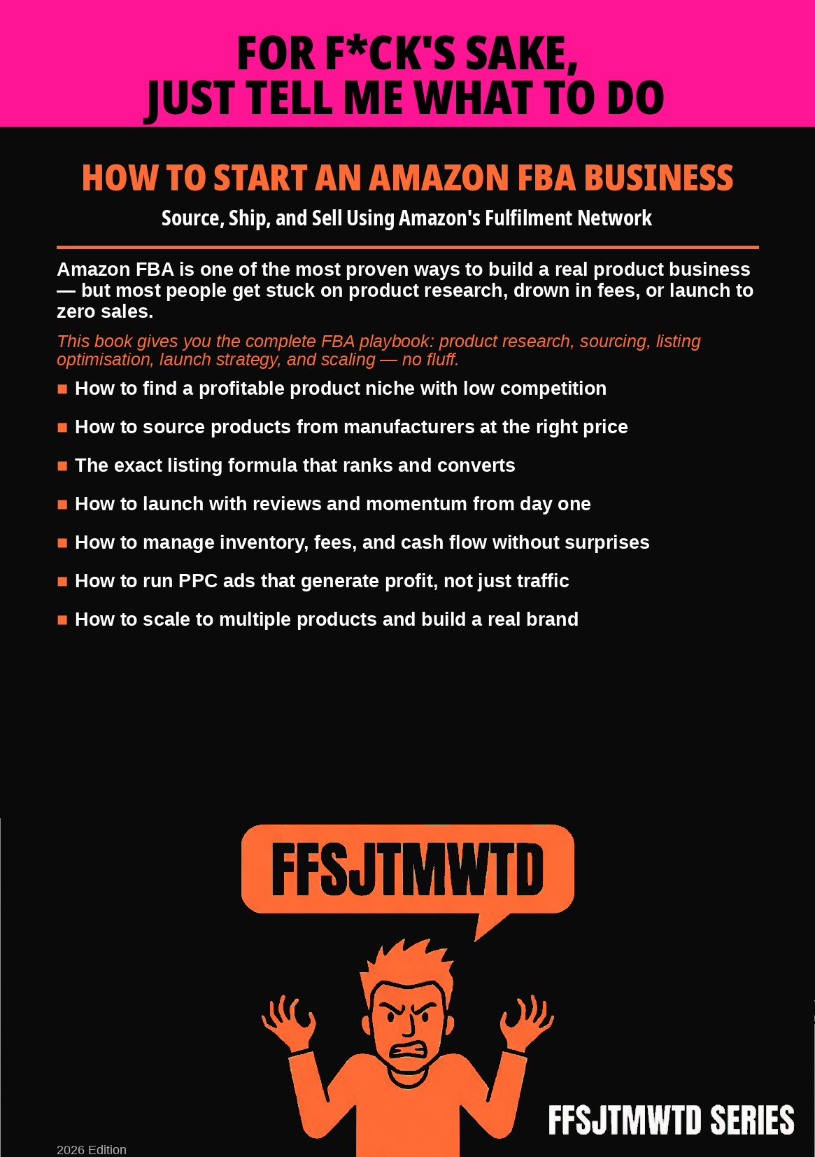 How to Start an Amazon FBA Business — Back Cover