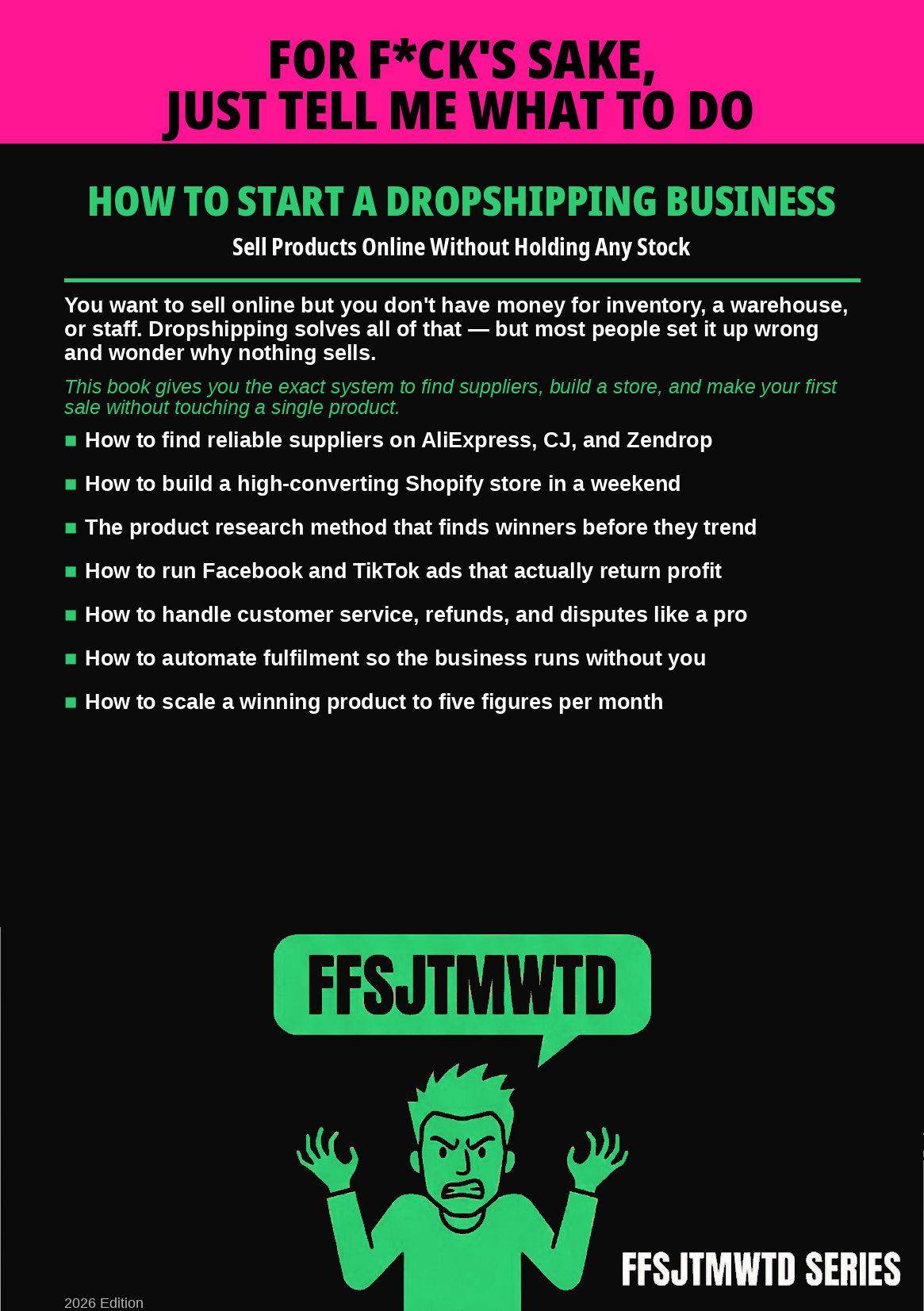 How to Start a Dropshipping Business — Back Cover