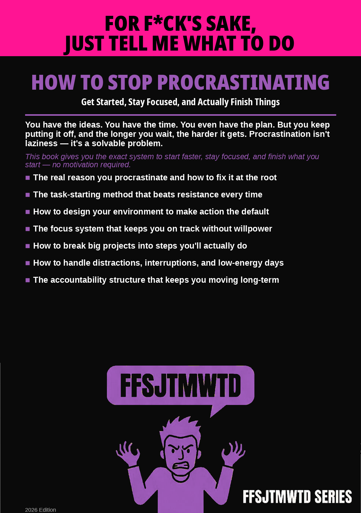 How to Stop Procrastinating — Back Cover