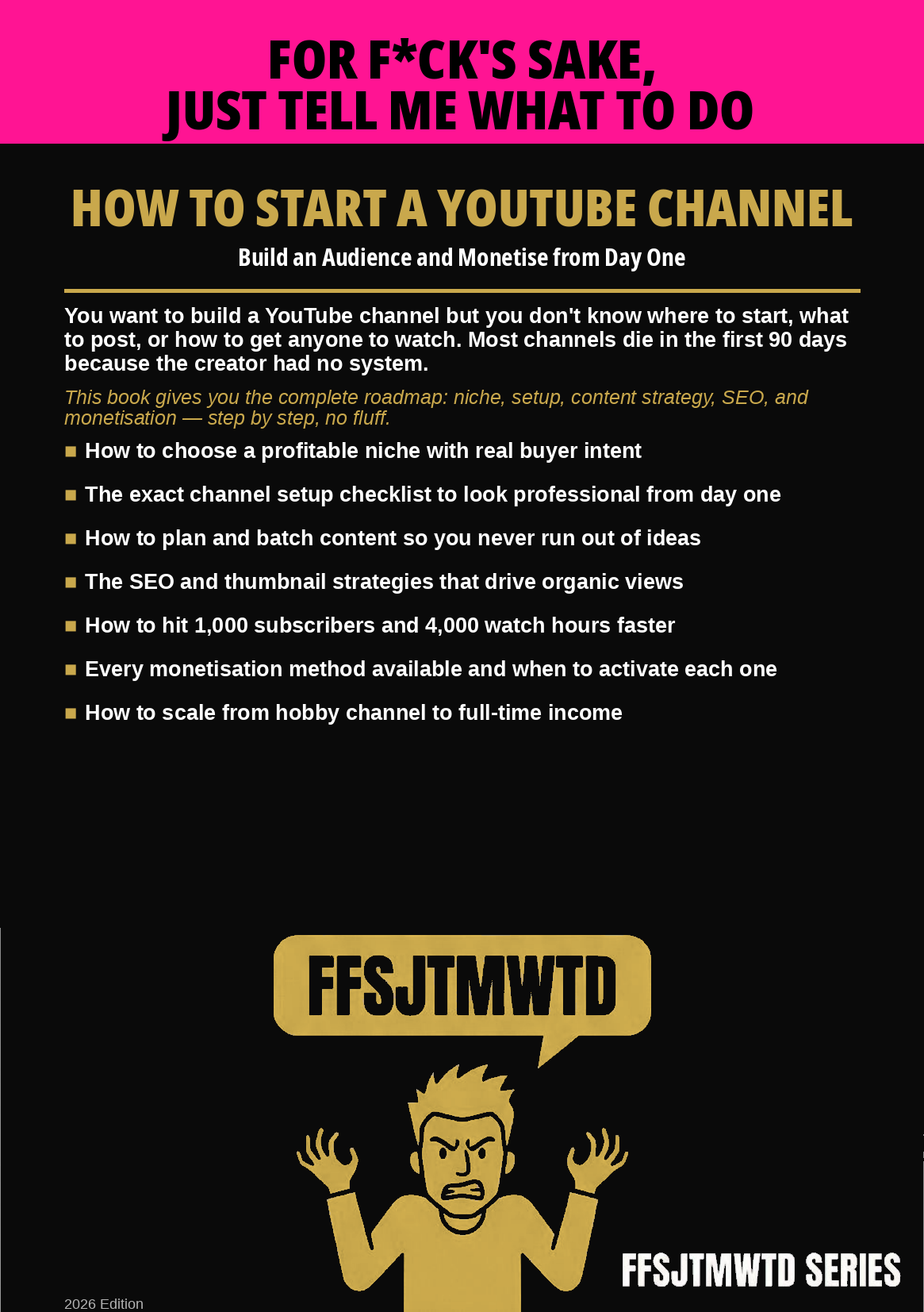 How to Start a YouTube Channel — Back Cover